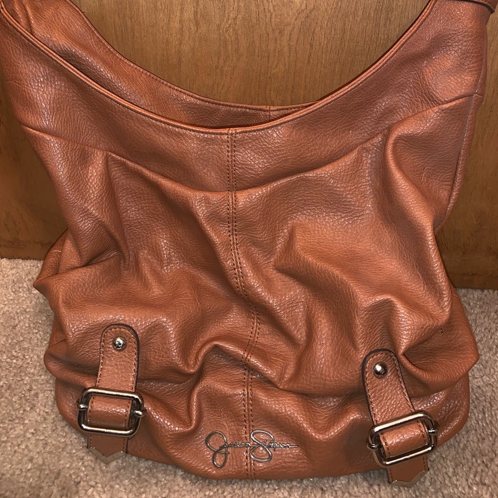 Jessica Simpson brown satchel handbag